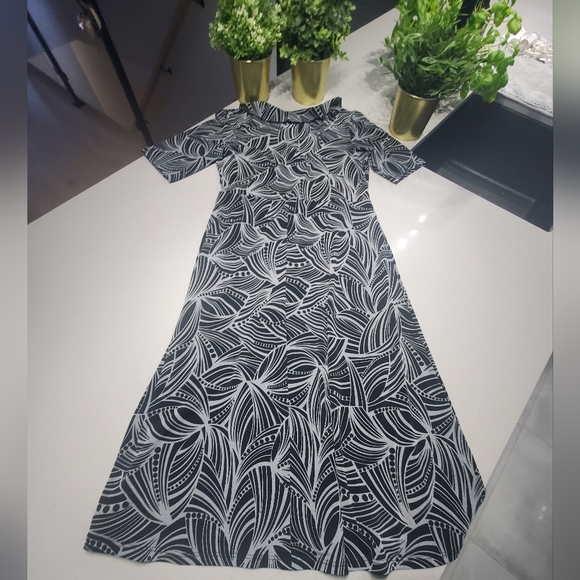 KAREL Splendide robe cache-coeur à motifs de longueur midi - Picture 5 of 6